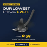 Advertisement for a product with a Memorial Day sale, showing a price reduction and promotional code.