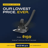 Advertisement for a product with a Memorial Day sale, showing a price reduction and promotional code.