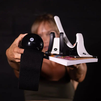 Person holding all products